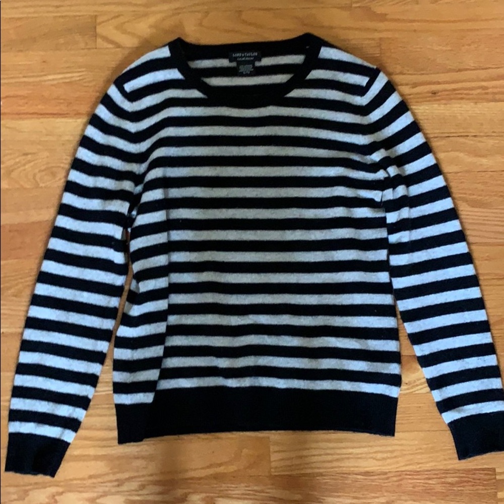 100% cashmere striped sweater